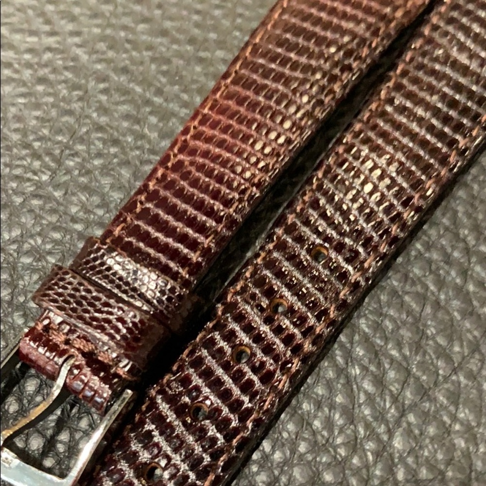 Lizard skin wrist watch band